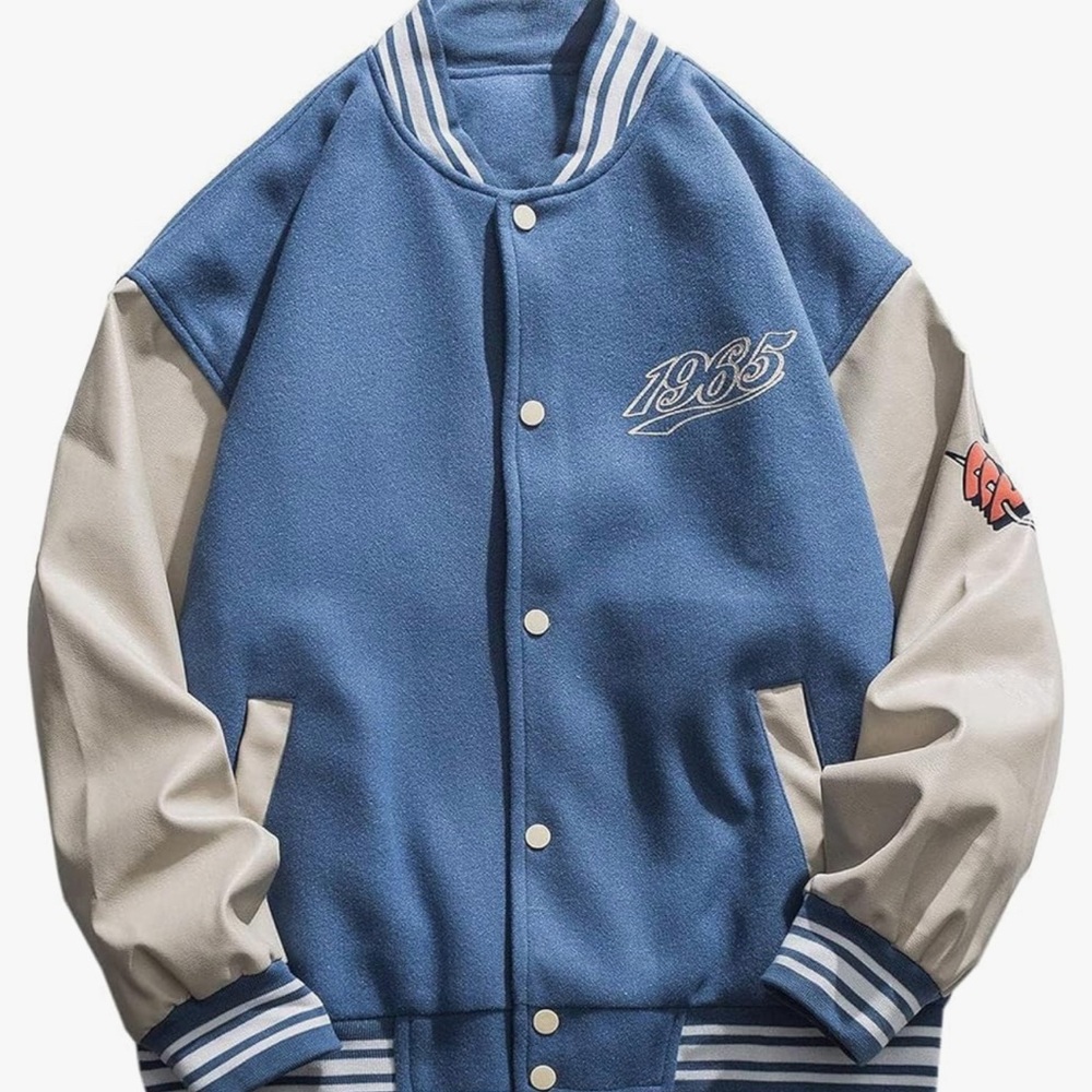 Graphic Baseball Jacket Lightly Used